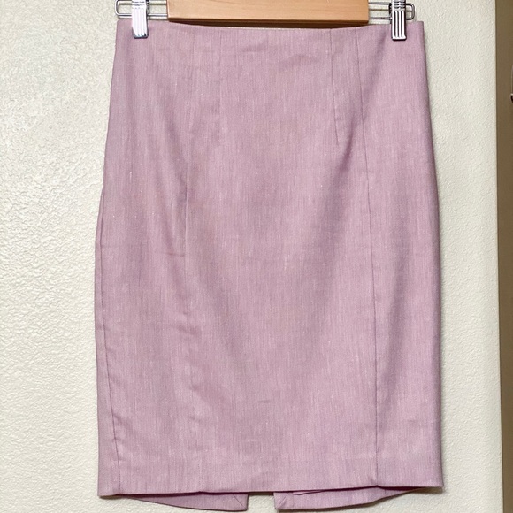 NWOT EXPRESS High Waisted Linen-Blend Pencil Skirt - Picture 6 of 6